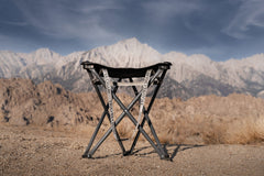 Travel Chair Big Slacker Stool open tripod ready for outdoor seating.