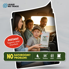 TravelJohn LIQSORB-odorless gel in urinal bag for spill-free use.
