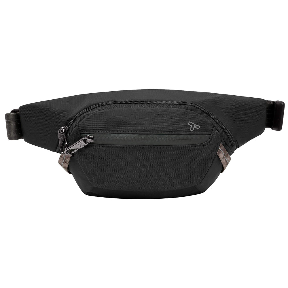 Travelon Anti-Theft Active Waist Pack front view with secure pockets for essentials.
