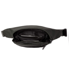 Travelon Anti-Theft Active Waist Pack main compartment featuring RFID slots.