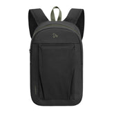 Travelon Voyages front-view backpack highlights secure, anti-theft access.