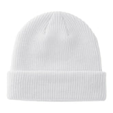 Front view of white Trawler Beanie JILANI X Edition