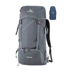 TRAWOC IGNITE 50L Backpack Grey with front and top opening