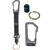 Trayvax Link Lanyard keychain assembly showcases durable climb-spec nylon construction.