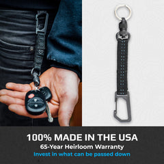 Trayvax Link Lanyard quick-release mechanism in use for rapid key detachment.
