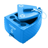 TRC Recreation Goodlife Drink Kooler blue floating in water keeps beverages icy cold for hours.