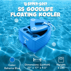 TRC Recreation Goodlife Drink Kooler lid with rope secures drinks while you swim.