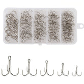Shaddock treble hooks assortment box displaying sizes 4 to 12