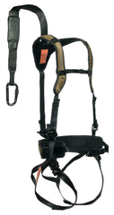 TREE SPIDER Venom Harness quick-connect leg buckles speed up setup.