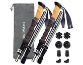 TREKOLOGY Trek-Z cork grip pole folded for compact travel