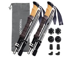 TREKOLOGY Trek-Z cork grip pole folded for compact travel