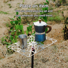 TREKREVIVE UT200 portable desktop assembly demonstrated on uneven ground