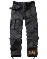 TRGPSG men's fleece-lined hiking pants front view showing warm, windproof comfort