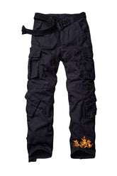 TRGPSG men's fleece-lined hiking pants camouflage front view for cold-weather hikes