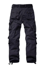TRGPSG men's fleece-lined pants camouflage side pocket showcasing 8-pocket design.