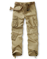 TRGPSG women's casual cargo pants front view with camouflage fabric and multi-pockets for quick-access storage
