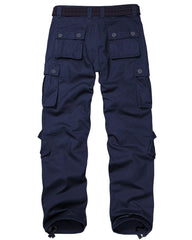 TRGPSG women's camouflage cargo pants back view highlighting multi-pocket design.