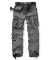 TRGPSG women's cargo pants camouflage front view highlighting nine pockets for outdoor use