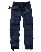 TRGPSG women's casual combat cargo pants front view with adjustable waistband for a secure, comfortable fit.