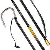 TRHUNTER carbon fiber gaff black 4ft8in close-up for light handling.