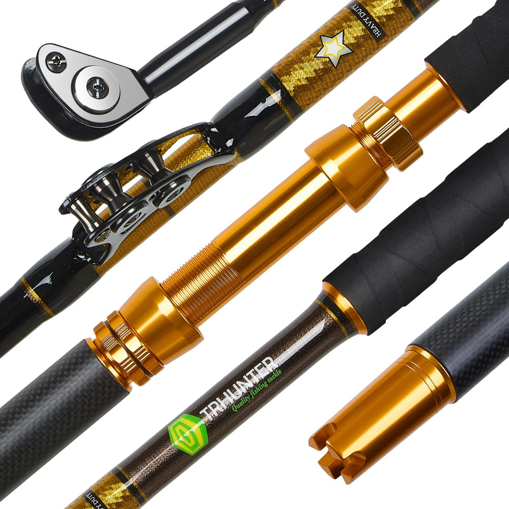TRHUNTER Offshore Trolling Rod — 6ft, 80-120lbs, carbon butt