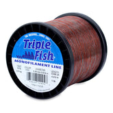 Triple Fish monofilament camo line spool highlighting durable, versatile bottom fishing performance