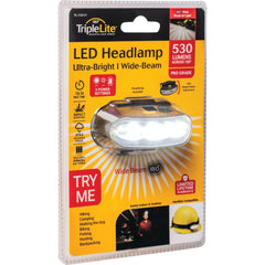 TripleLite HL-530-01 headlamp front view offering broad illumination.