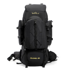 Tripole Colonel 80L internal frame back view shows ergonomic support for hikes.