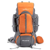 Tripole Walker Orange 55 main compartment shows spacious capacity for multi-day hikes.