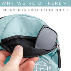 TRIPPED Travel Gear teal foldable backpack with breathable perforated straps for all-day comfort.