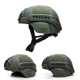 Tronikrc tactical helmet army green front view for rugged outdoor protection.