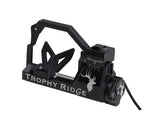 Trophy Ridge Propel IMS arrow rest mounted, front view showing limb-driven reliability for quiet hunting.
