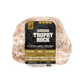 TROPHY ROCK Redmond mineral salt lick attracting deer to your feeding area.