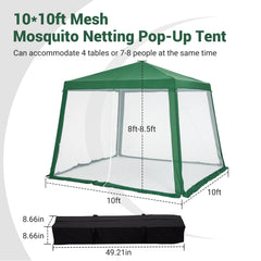 TROPOW pop-up tent mesh walls provide airflow while keeping insects out.