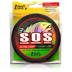 Trout Magnet S.O.S. line spool showing 350 yards for long casts and supply