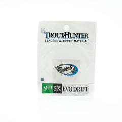 TroutHunter EVO Drift Leader 9ft 5X for dry fly drifts with strong knots and minimal memory.