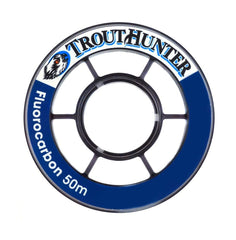 Trouthunter Fluorocarbon Tippet 5.5X on a 50m spool showing tippet length