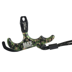 TRU Ball Max Hunter Plus Camo three-finger release front view supports smooth target control