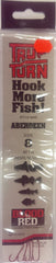 Tru Turn 863G Aberdeen Snelled Fish Hooks Red 5 Pack Size 8