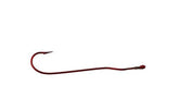 Tru-Turn 868ZS-8 X-Long Aberdeen Panfish Hook Blood Red finish close-up