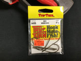Tru Turn bass worm hook bronze for secure Texas rig presentations.