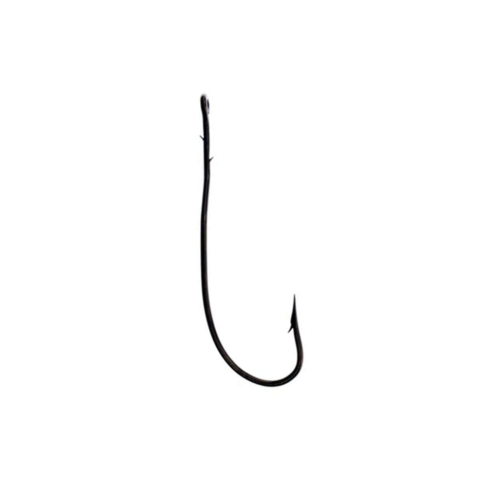 Tru Turn Bronze Bass Hook worm hook for Carolina rigs, secures plastic baits.