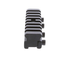 Adapter converting 3/8 inch base to Picatinny / Weaver style mount