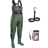 Trudave chest waders with boots ready for a dry, comfortable day on the river.