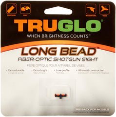 Close-up image of TRUGLO Long Bead Fiber Optic Sight for Remington shotguns with red 2.6mm fiber
