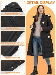 TRUNYAQI heated jacket back heating zones provide quick warmth in chilly outdoor activities.