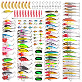 TSKS 150pcs fishing lures kit cover for versatile saltwater and freshwater fishing.