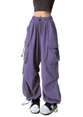 TSMNZMU women's baggy cargo pants front pocket highlight versatile daily wear