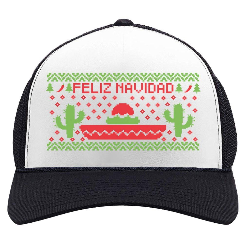 Tstars Feliz Navidad Mexican ugly Christmas hat with cactus and peppers