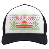 Tstars Feliz Navidad Mexican ugly Christmas hat with cactus and peppers